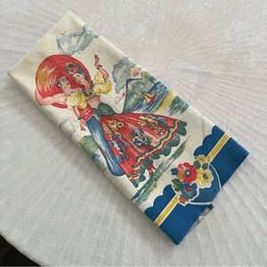 Vintage tea towel 29x13. Classic cotton.